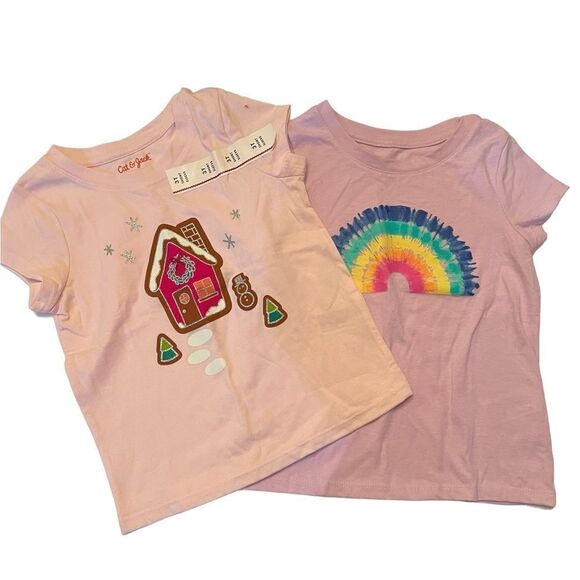105- 2 SHORT SLEEVE TOPS, sz 3T - Picture 2 of 2